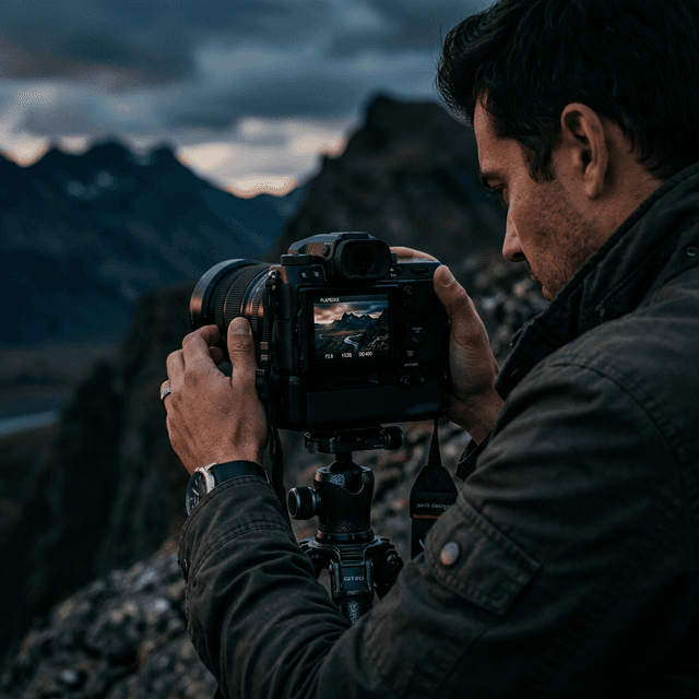 Photographer working